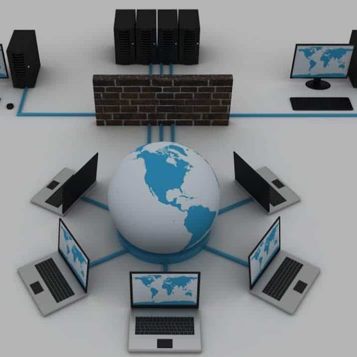 اتصال جهازي حاسب أو أكثر لتبادل البيانات والاشتراك في المصادر هو ثاني متوسط